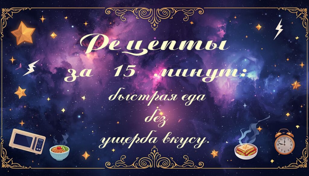 Раздел Быстрые рецепты